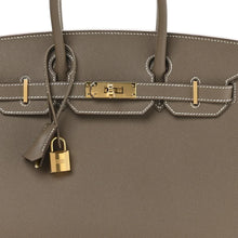 Load image into Gallery viewer, Birkin Sellier 30 Etoupe Epsom Quilted Epsom Leather