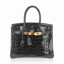 Load image into Gallery viewer, Birkin Bag, Crocodile-Grain Top-Grain Cowhide Leather, In-Seam Gold Hardware