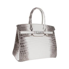 Load image into Gallery viewer, Birkin 30 Bag Diamond Himalaya Blanc Matte Niloticus Crocodile with 18k White Gold Hardware