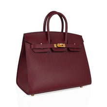 Load image into Gallery viewer, Birkin 25 Bag Sellier Rouge H Gold Hardware Veau Madame Leather