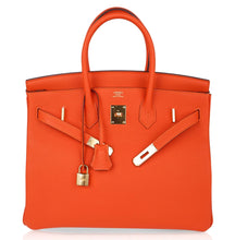 Load image into Gallery viewer, Birkin 35 Bag Feu Orange Togo Gold Hardware