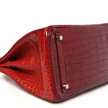 Load image into Gallery viewer, Birkin 30 Rouge Matte Alligator Gold Hardware