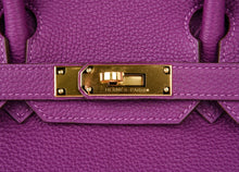 Load image into Gallery viewer, Birkin 30 Bag Anemone Togo Gold Hardware Exotic Purple Beauty