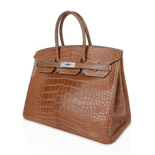 Load image into Gallery viewer, Diamond Birkin 35 Bag Fauve Barenia Matte Alligator Rare