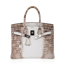 Load image into Gallery viewer, Birkin 30 Bag Himalaya Blanc Crocodile Palladium Hardware