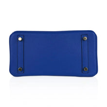 Load image into Gallery viewer, Birkin 25 Bag Blue Zellige Novillo Leather with Gold Hardware