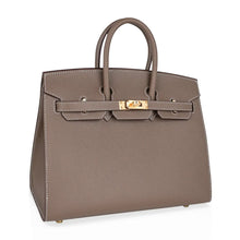 Load image into Gallery viewer, Birkin Sellier 25 Etoupe Gold Hardware Epsom Leather New w/Box