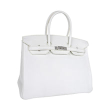 Load image into Gallery viewer, Birkin 35 Bag White Clemence Leather with Palladium Hardware