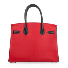 Load image into Gallery viewer, Birkin HSS 30 Bag Rouge Casaque and Black Chevre Brushed Gold Hardware