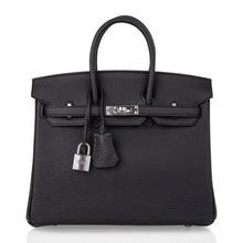 Load image into Gallery viewer, Birkin 25 Bag Black Palladium Hardware Togo Leather