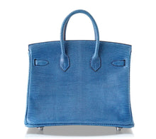 Load image into Gallery viewer, Birkin 25 Bag Mykonos Very Rare Lizard Palladium Hardware