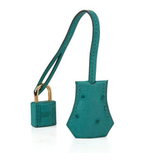 Load image into Gallery viewer, Birkin 25 Bag Vert Verone Ostrich Gold Hardware