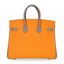 Load image into Gallery viewer, Birkin HSS 25 Bag Jaune Ambre / Gris Asphalte Gold Hardware