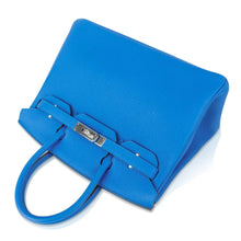 Load image into Gallery viewer, Verso Birkin 30 Bag Blue Zanzibar &amp; Malachite Togo Leather with Palladium Hardware