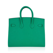 Load image into Gallery viewer, Birkin Sellier 25 Bag Vert Jade Epsom Leather with Gold Hardware