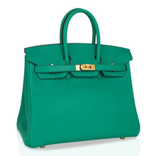 Load image into Gallery viewer, Birkin 25 Bag Vert Vertigo Swift Gold Hardware