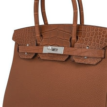 Load image into Gallery viewer, Birkin Touch 30 Bag Gold Matte Alligator / Togo Limited Edition