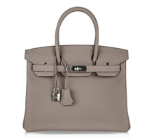 Load image into Gallery viewer, Birkin 30 Bag Gris Asphalte Togo Palladium Hardware