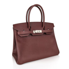 Load image into Gallery viewer, Birkin 30 Bag Bordeaux Epsom Palladium Hardware