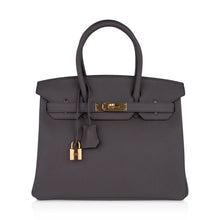 Load image into Gallery viewer, Birkin 30 Bag Etain Gray Coveted Gold Hardware Togo