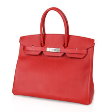 Load image into Gallery viewer, Birkin 35 Bag Rouge Casaque Lipstick Red Epsom Palladium new