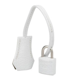 Birkin 25 Bag HSS White Clemence Trench Interior Brushed Palladium Hardware