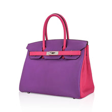 Load image into Gallery viewer, Special Order HSS Birkin 30 Bag Parme and Rose Shocking Chevre Leather with Palladium Hardware