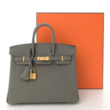 Load image into Gallery viewer, Birkin 25 Gris Meyer crafted from incredibly soft Togo calfskin leather
