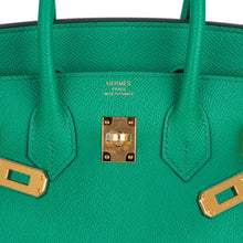 Load image into Gallery viewer, Birkin Sellier 25 Bag Vert Jade Epsom Leather with Gold Hardware