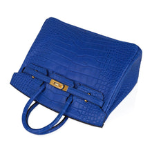 Load image into Gallery viewer, Birkin 25 Bag Blue Zellige Matte Alligator Gold Hardware