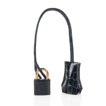 Load image into Gallery viewer, Birkin 30 Bag Blue Marine Porosus Crocodile Gold Hardware