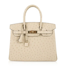 Load image into Gallery viewer, Birkin 30 Bag Ostrich Parchemin Gold Hardware New w/Box