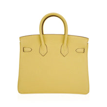 Load image into Gallery viewer, Birkin 25 Bag Jaune Poussin Togo Leather with Palladium Hardware