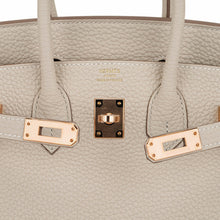 Load image into Gallery viewer, Birkin 25 Bag Craie Togo Leather with Rose Gold Hardware