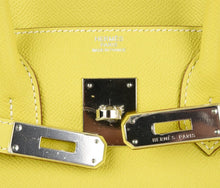 Load image into Gallery viewer, Birkin 30 Bag Rare Lime Candy Limited Edition Gris Perle Interior Palladium
