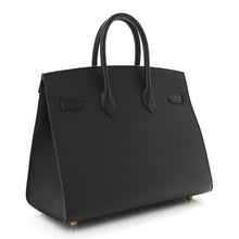 Load image into Gallery viewer, Birkin Sellier 25 Black Epsom Leather Gold Hardware
