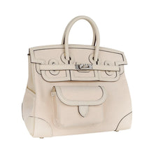 Load image into Gallery viewer, Birkin 25 Cargo Nata Toile Goeland Bag Swift Leather Trim Limited Edition