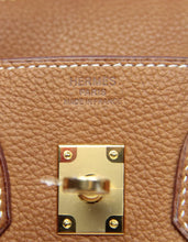 Load image into Gallery viewer, Birkin Gold Tan Togo Leather 25cm Togo calfskin leather Gold accessories