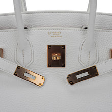 Load image into Gallery viewer, Special Order HSS Birkin 30 Bag White &amp; Orange Clemence Leather with Rose Gold Hardware