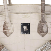 Load image into Gallery viewer, Birkin 35 Diamond Blanc Himalaya Matte Crocodile Limited Edition Bag