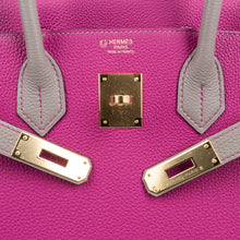 Load image into Gallery viewer, Special Order HSS Birkin 30 Bag Rose Pourpre &amp; Gris Asphalte Togo Leather with Gold Hardware
