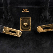 Load image into Gallery viewer, Birkin 30 Bag Doblis (Suede) Black Gold Hardware