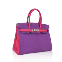 Load image into Gallery viewer, Special Order HSS Birkin 30 Bag Parme and Rose Shocking Chevre Leather with Palladium Hardware