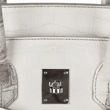 Load image into Gallery viewer, Birkin 35 Himalaya Blanc Crocodile Palladium Hardware