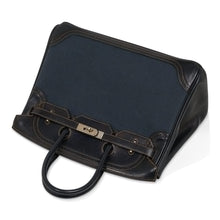 Load image into Gallery viewer, Birkin 35 Ghillies Denim Fonce Toile / Black Evercalf Bag Limited Edition