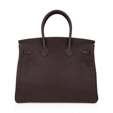 Load image into Gallery viewer, Birkin 35 Bag Ebene Barenia Faubourg Leather with Palladium Hardware