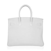 Load image into Gallery viewer, Birkin 35 Bag White Gold Hardware Clemence Leather New