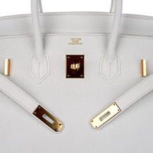Load image into Gallery viewer, Birkin 35 Bag White Gold Hardware Clemence Leather New