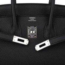Load image into Gallery viewer, Birkin 25 Bag Black Palladium Hardware Togo Leather