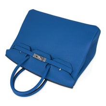 Load image into Gallery viewer, Birkin 35 Bag Rich Blue Izmir Clemence Palladium